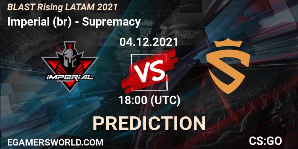 Imperial (br) - Supremacy: прогноз. 04.12.2021 at 18:00, Counter-Strike (CS2), BLAST Rising LATAM 2021