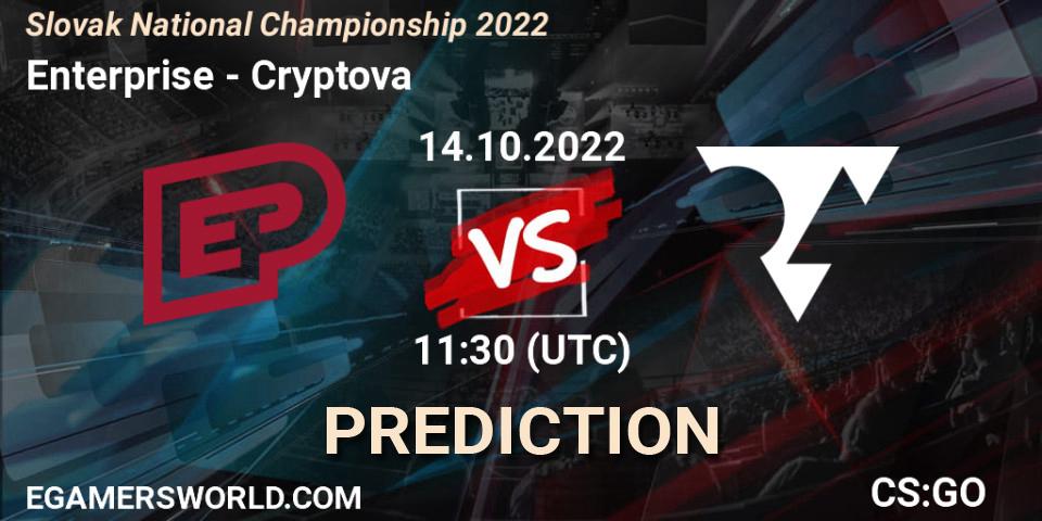 Enterprise - Cryptova: прогноз. 14.10.2022 at 11:50, Counter-Strike (CS2), Slovak National Championship 2022