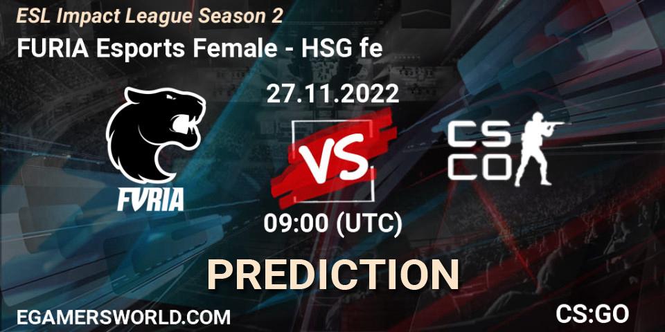 FURIA Esports Female - HSG: прогноз. 27.11.2022 at 09:00, Counter-Strike (CS2), ESL Impact League Season 2