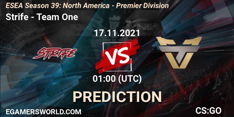 Strife - Team One: прогноз. 04.12.21, CS2 (CS:GO), ESEA Season 39: North America - Premier Division