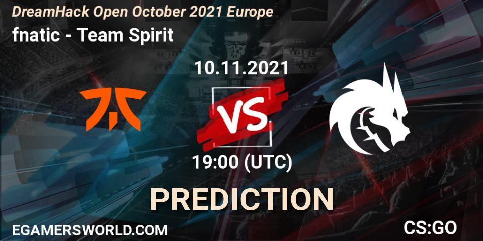 fnatic - Team Spirit: прогноз. 10.11.21, CS2 (CS:GO), DreamHack Open November 2021