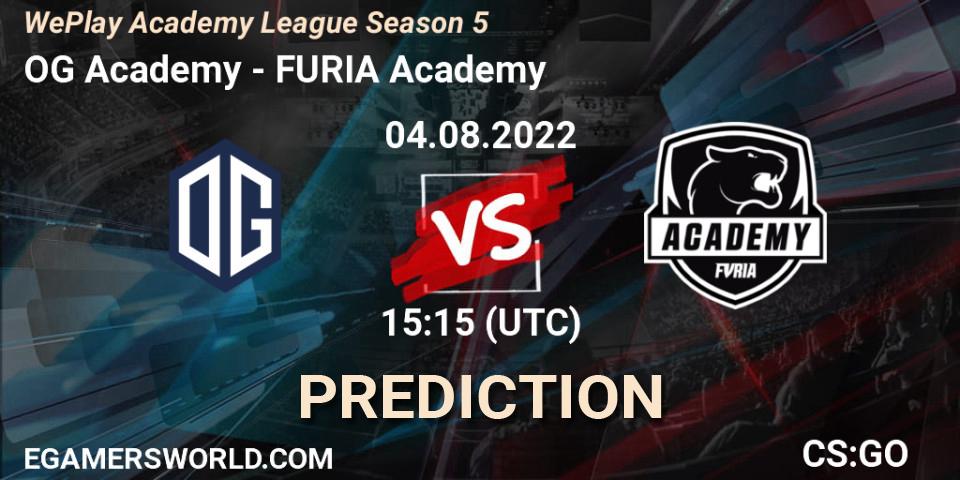 OG Academy - FURIA Academy: прогноз. 04.08.2022 at 14:55, Counter-Strike (CS2), WePlay Academy League Season 5