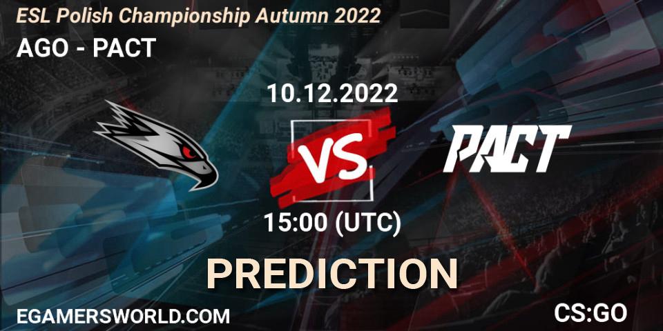 AGO - PACT: прогноз. 10.12.22, CS2 (CS:GO), ESL Polish Championship Autumn 2022