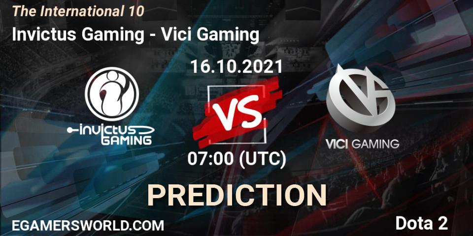 Invictus Gaming - Vici Gaming: прогноз. 16.10.2021 at 07:08, Dota 2, The Internationa 2021