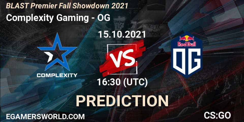 Complexity Gaming - OG: прогноз. 15.10.2021 at 16:15, Counter-Strike (CS2), BLAST Premier Fall Showdown 2021
