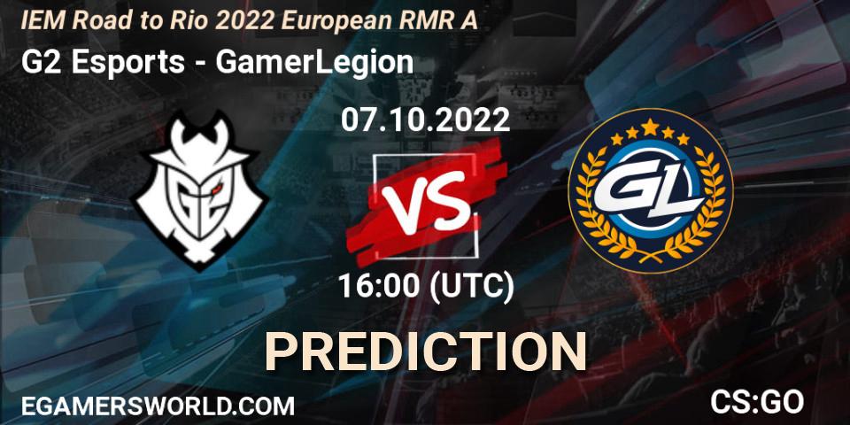 G2 Esports - GamerLegion: прогноз. 07.10.2022 at 16:00, Counter-Strike (CS2), IEM Road to Rio 2022 European RMR A