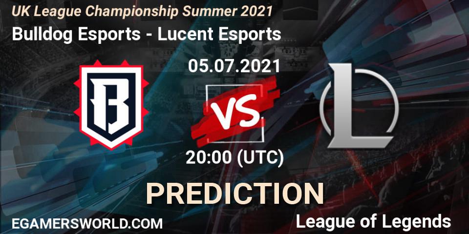Bulldog Esports - Lucent Esports: прогноз. 05.07.2021 at 20:00, LoL, UK League Championship Summer 2021