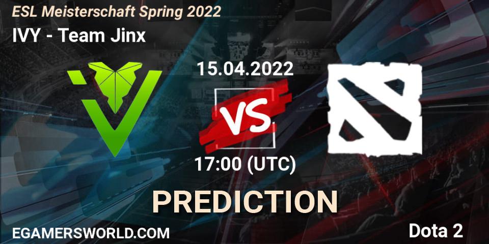IVY - Team Jinx: прогноз. 22.04.2022 at 18:02, Dota 2, ESL Meisterschaft Spring 2022