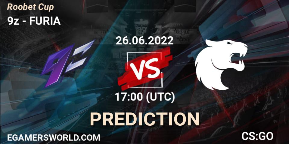 9z - FURIA: прогноз. 26.06.2022 at 17:00, Counter-Strike (CS2), Roobet Cup
