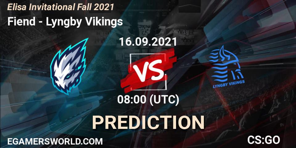 Team Fiend - Lyngby Vikings: прогноз. 16.09.2021 at 08:00, Counter-Strike (CS2), Elisa Invitational Fall 2021