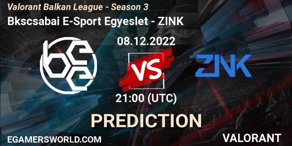 Békéscsabai E-Sport Egyesület - ZINK: прогноз. 08.12.22, VALORANT, Valorant Balkan League - Season 3