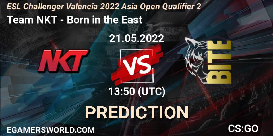 Team NKT - Born in the East: прогноз. 21.05.2022 at 13:50, Counter-Strike (CS2), ESL Challenger Valencia 2022 Asia Open Qualifier 2