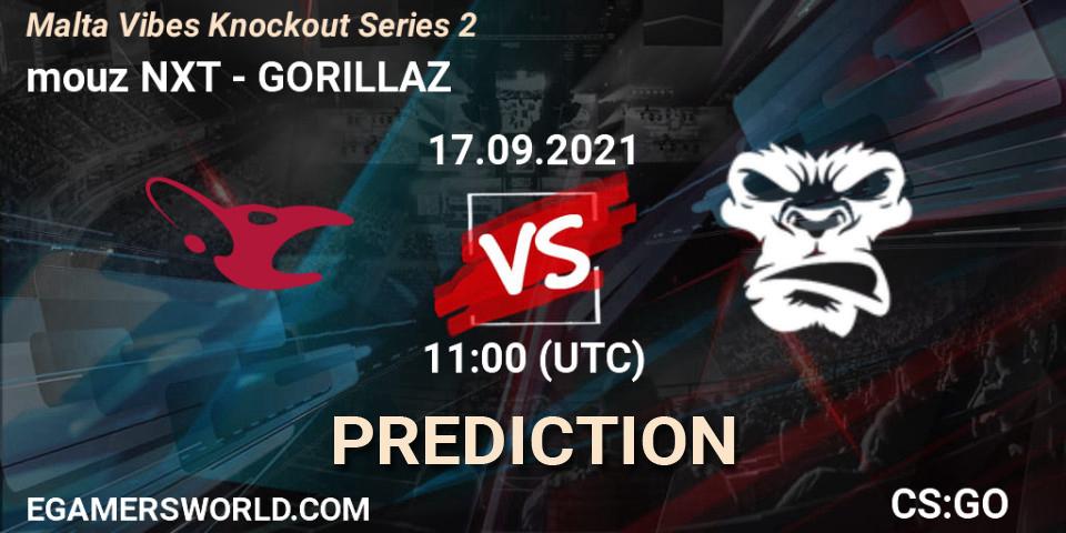 mouz NXT - GORILLAZ: прогноз. 17.09.2021 at 11:00, Counter-Strike (CS2), Malta Vibes Knockout Series #2