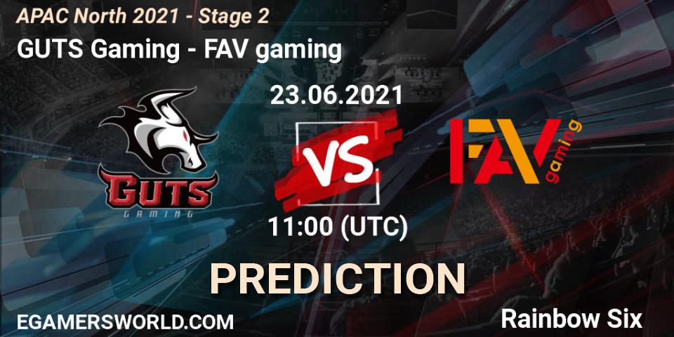 GUTS Gaming - FAV gaming: прогноз. 23.06.2021 at 11:00, Rainbow Six, APAC North 2021 - Stage 2