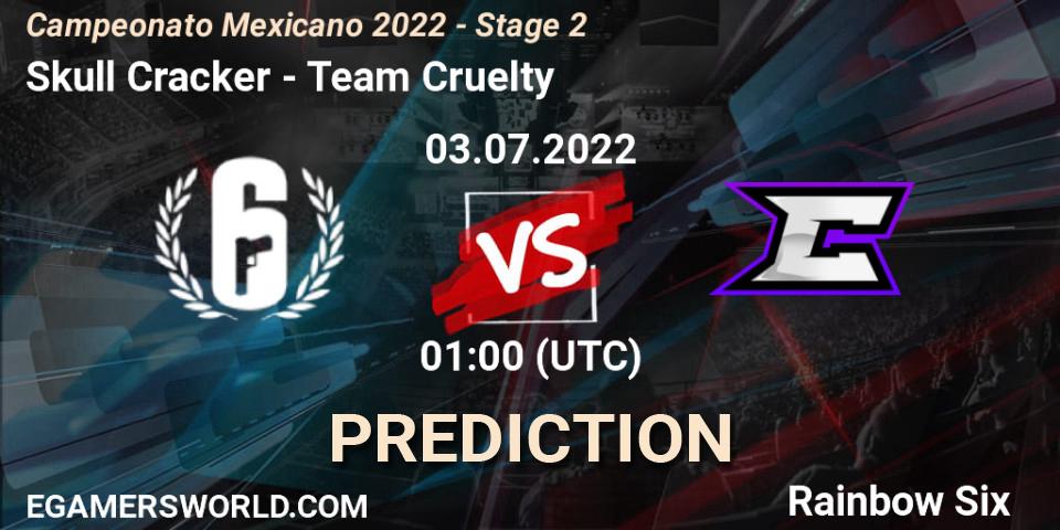 Skull Cracker - Team Cruelty: прогноз. 03.07.2022 at 01:00, Rainbow Six, Campeonato Mexicano 2022 - Stage 2