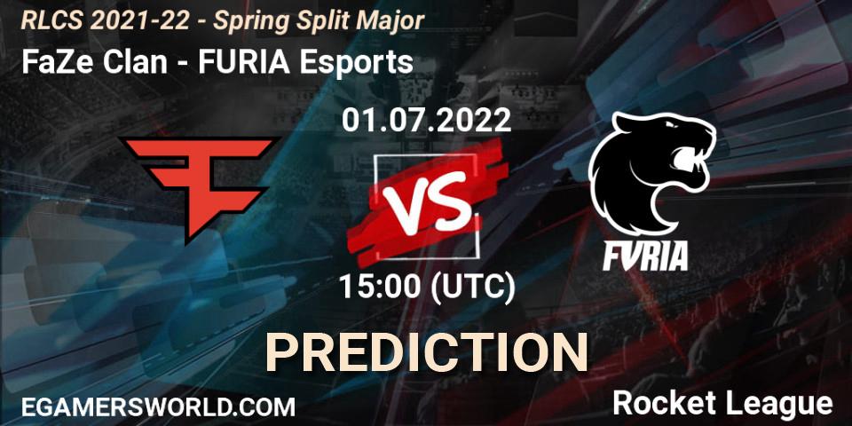 FaZe Clan - FURIA Esports: прогноз. 01.07.2022 at 16:40, Rocket League, RLCS 2021-22 - Spring Split Major