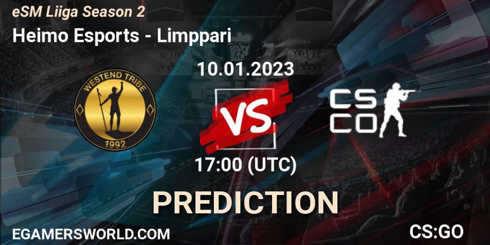 Heimo Esports - Limppari: прогноз. 10.01.2023 at 18:00, Counter-Strike (CS2), eSM League Season 2