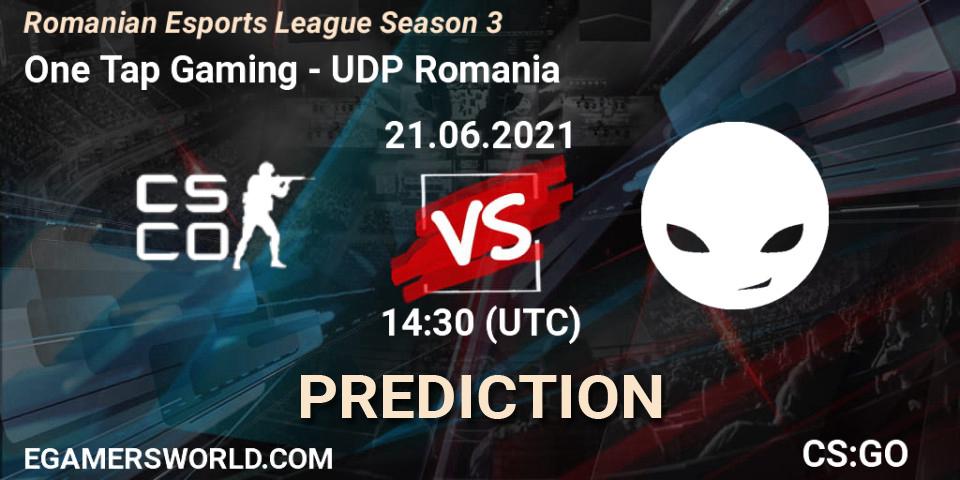 One Tap Gaming - UDP Romania: прогноз. 21.06.2021 at 14:30, Counter-Strike (CS2), Romanian Esports League Season 3