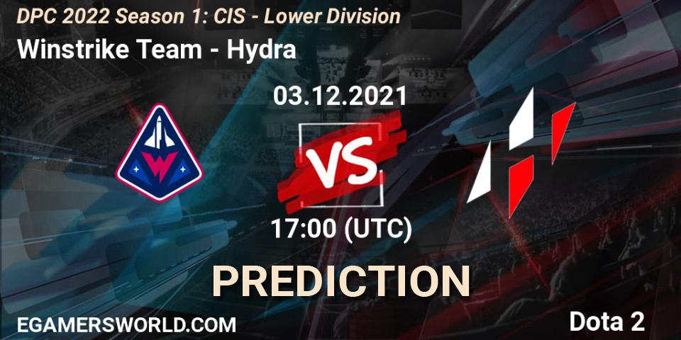 Winstrike Team - Hydra: прогноз. 03.12.2021 at 17:41, Dota 2, DPC 2022 Season 1: CIS - Lower Division