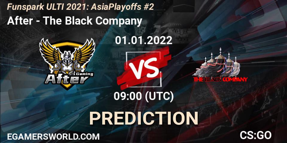 After - The Black Company: прогноз. 01.01.2022 at 09:00, Counter-Strike (CS2), Funspark ULTI 2021 Asia Playoffs 2
