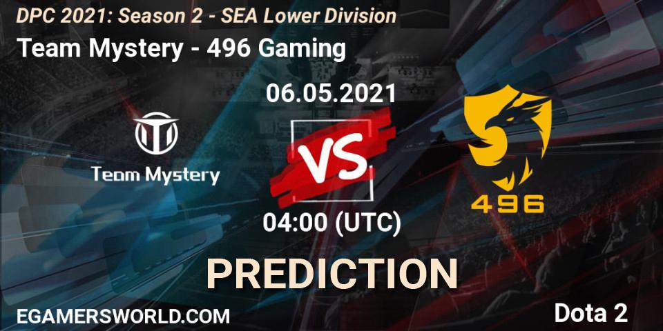 Team Mystery - 496 Gaming: прогноз. 06.05.2021 at 03:59, Dota 2, DPC 2021: Season 2 - SEA Lower Division