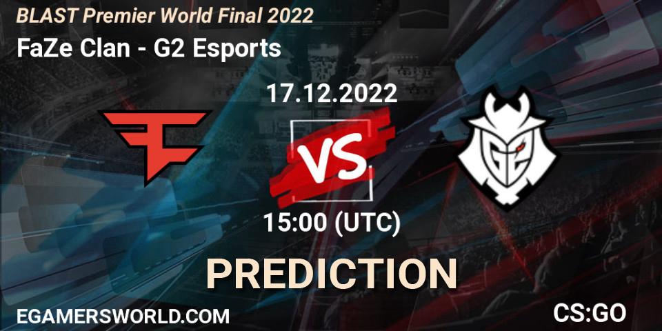 FaZe Clan - G2 Esports: прогноз. 17.12.2022 at 16:05, Counter-Strike (CS2), BLAST Premier World Final 2022