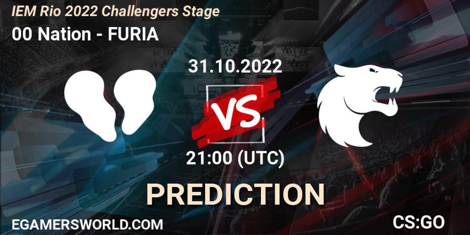 00 Nation - FURIA: прогноз. 31.10.2022 at 21:40, Counter-Strike (CS2), IEM Rio 2022 Challengers Stage