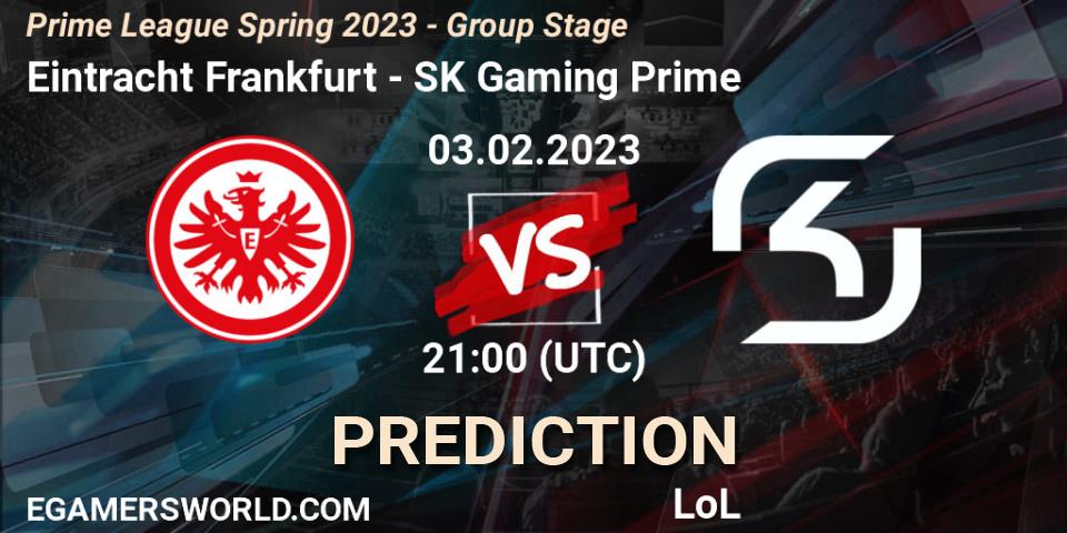 Eintracht Frankfurt - SK Gaming Prime: прогноз. 03.02.2023 at 21:00, LoL, Prime League Spring 2023 - Group Stage