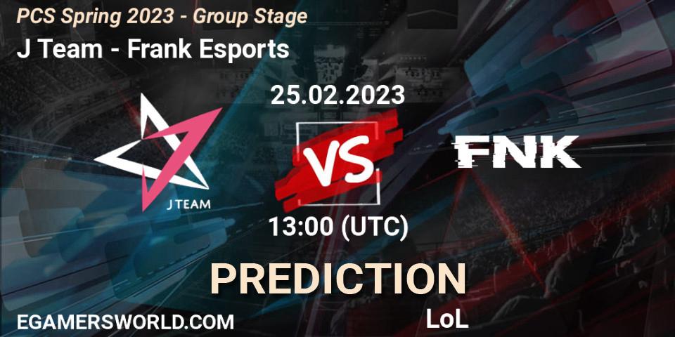 J Team - Frank Esports: прогноз. 05.02.2023 at 11:45, LoL, PCS Spring 2023 - Group Stage
