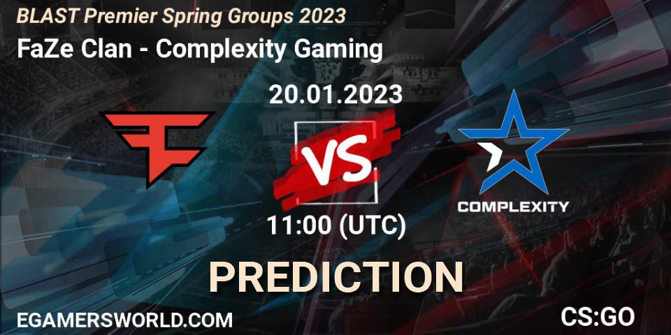 FaZe Clan - Complexity Gaming: прогноз. 20.01.2023 at 11:00, Counter-Strike (CS2), BLAST Premier Spring Groups 2023