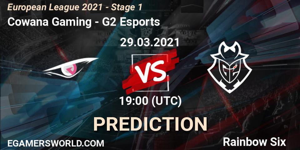 Cowana Gaming - G2 Esports: прогноз. 29.03.2021 at 19:15, Rainbow Six, European League 2021 - Stage 1