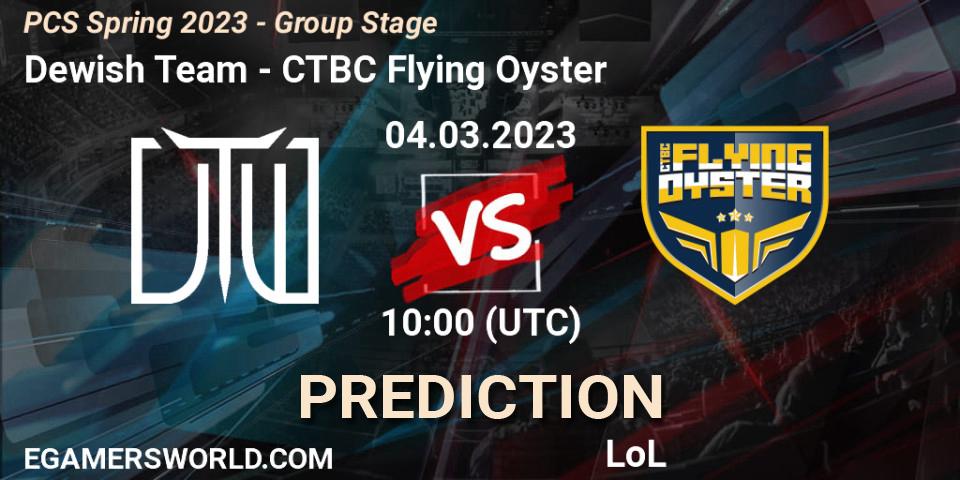 Dewish Team - CTBC Flying Oyster: прогноз. 12.02.2023 at 12:00, LoL, PCS Spring 2023 - Group Stage