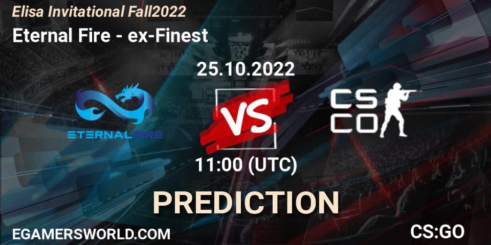 Eternal Fire - ex-Finest: прогноз. 25.10.2022 at 11:00, Counter-Strike (CS2), Elisa Invitational Fall 2022
