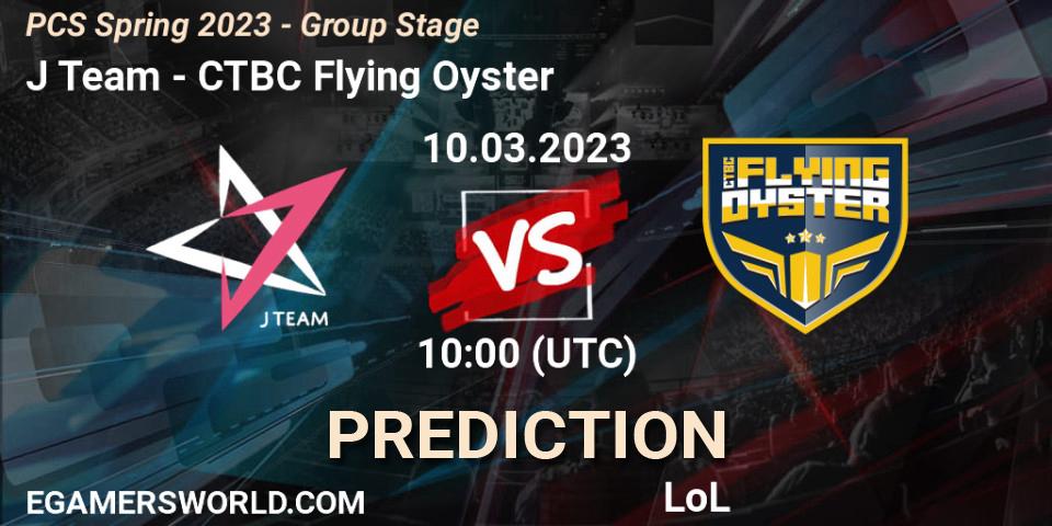J Team - CTBC Flying Oyster: прогноз. 18.02.2023 at 12:20, LoL, PCS Spring 2023 - Group Stage