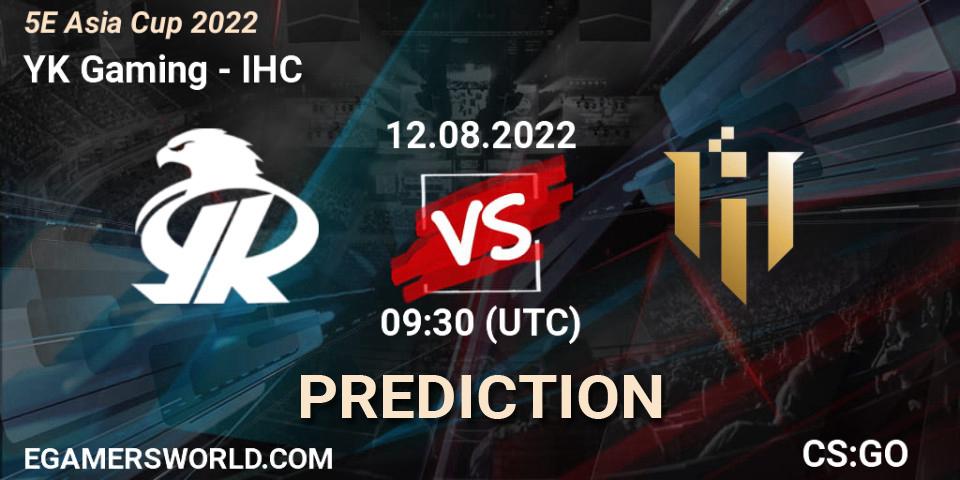YK Gaming - IHC: прогноз. 12.08.2022 at 09:30, Counter-Strike (CS2), 5E Asia Cup 2022