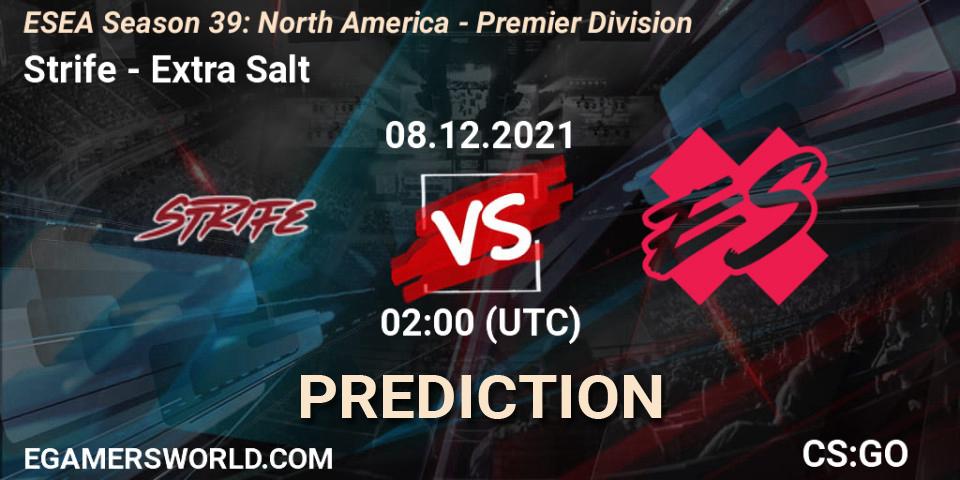 Strife - Extra Salt: прогноз. 08.12.2021 at 02:00, Counter-Strike (CS2), ESEA Season 39: North America - Premier Division