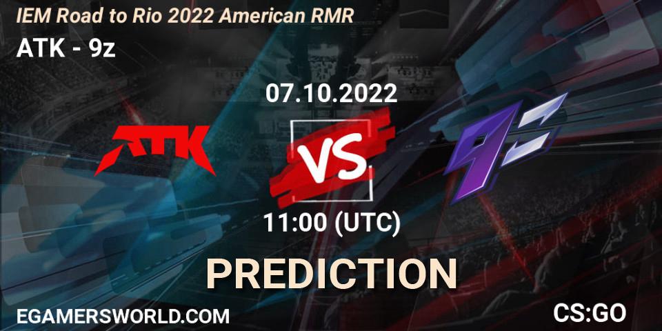 ATK - 9z: прогноз. 07.10.2022 at 11:00, Counter-Strike (CS2), IEM Road to Rio 2022 American RMR