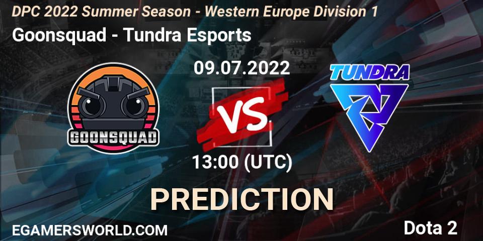 Goonsquad - Tundra Esports: прогноз. 09.07.2022 at 13:41, Dota 2, DPC WEU 2021/2022 Tour 3: Division I
