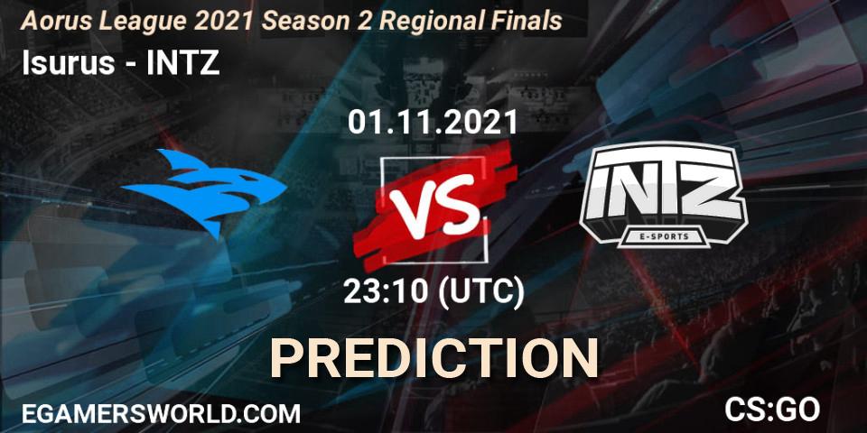 Isurus - INTZ: прогноз. 01.11.2021 at 23:10, Counter-Strike (CS2), Aorus League 2021 Season 2 Regional Finals