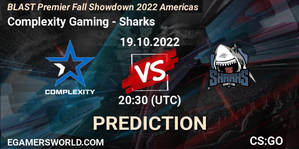 Complexity Gaming - Sharks: прогноз. 19.10.2022 at 22:00, Counter-Strike (CS2), BLAST Premier Fall Showdown 2022 Americas
