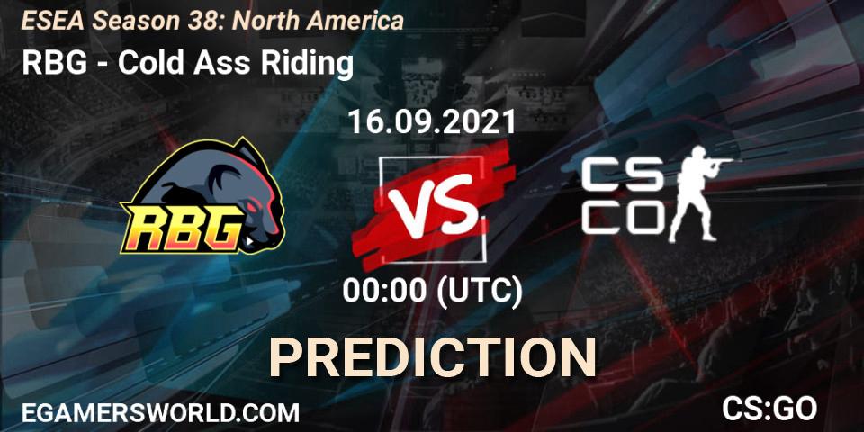 RBG - Cold Ass Riding: прогноз. 29.09.2021 at 00:20, Counter-Strike (CS2), ESEA Season 38: North America 