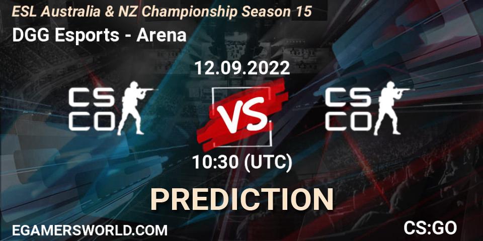 DGG Esports - Arena Esports: прогноз. 12.09.2022 at 10:40, Counter-Strike (CS2), ESL ANZ Champs Season 15
