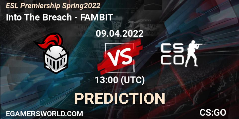 Into The Breach - FAMBIT: прогноз. 09.04.2022 at 13:00, Counter-Strike (CS2), ESL Premiership Spring 2022