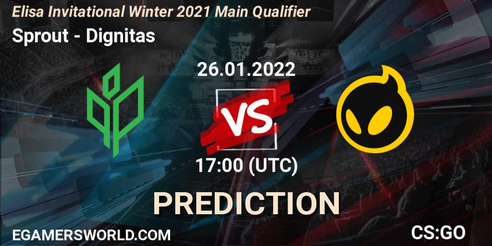 Sprout - Dignitas: прогноз. 26.01.2022 at 14:40, Counter-Strike (CS2), Elisa Invitational Winter 2021 Main Qualifier
