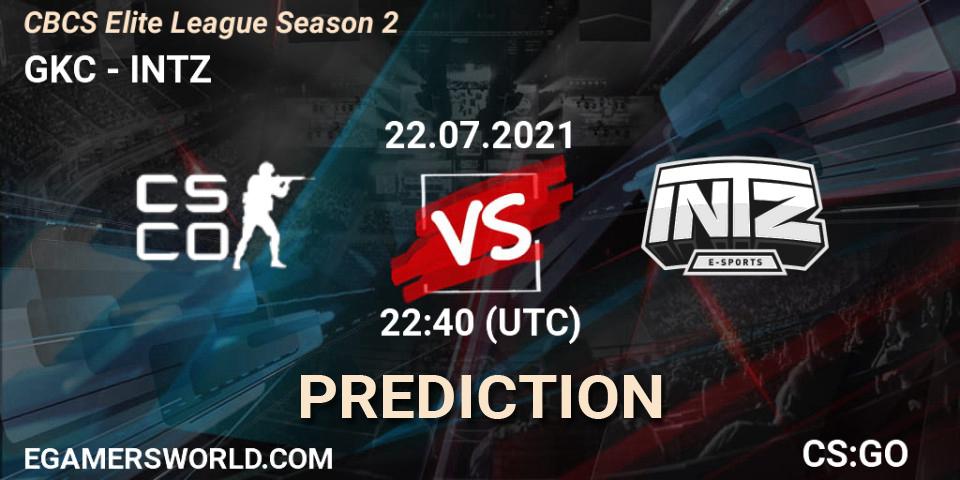 GKC - INTZ: прогноз. 22.07.2021 at 22:40, Counter-Strike (CS2), CBCS Elite League Season 2