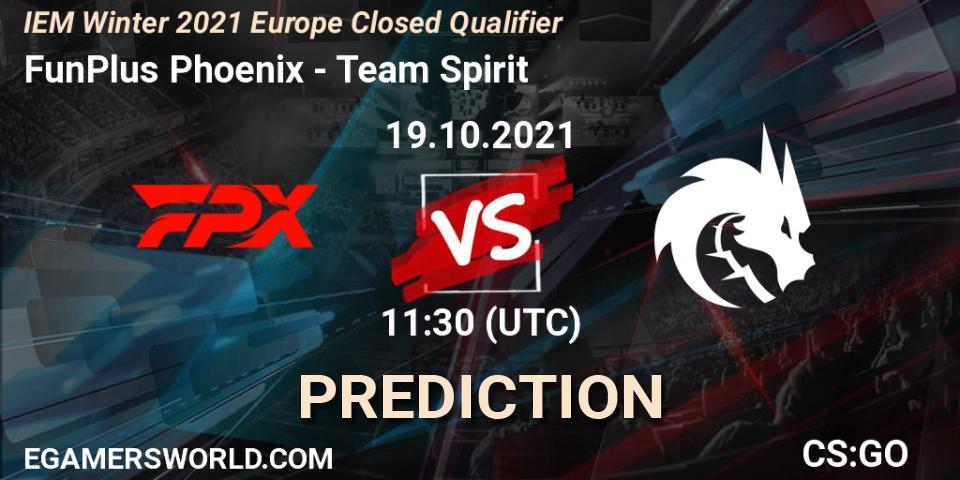 FunPlus Phoenix - Team Spirit: прогноз. 19.10.2021 at 11:30, Counter-Strike (CS2), IEM Winter 2021 Europe Closed Qualifier