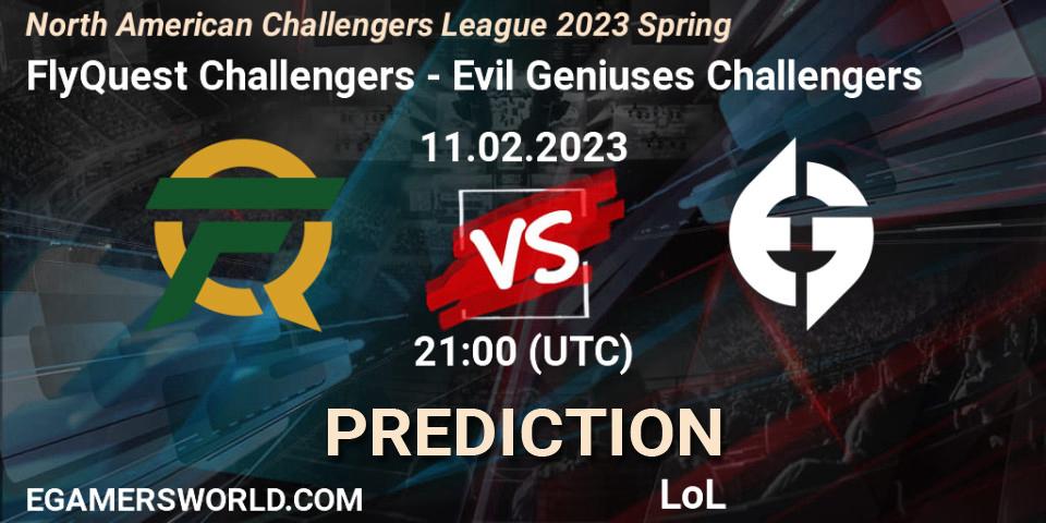 FlyQuest Challengers - Evil Geniuses Challengers: прогноз. 11.02.2023 at 21:00, LoL, NACL 2023 Spring - Group Stage