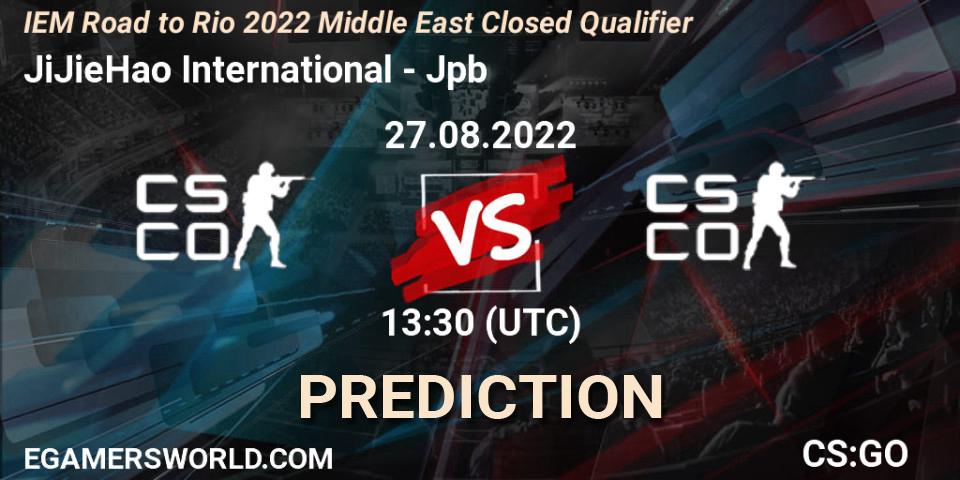 JiJieHao International - Jpb: прогноз. 27.08.2022 at 13:30, Counter-Strike (CS2), IEM Road to Rio 2022 Middle East Closed Qualifier