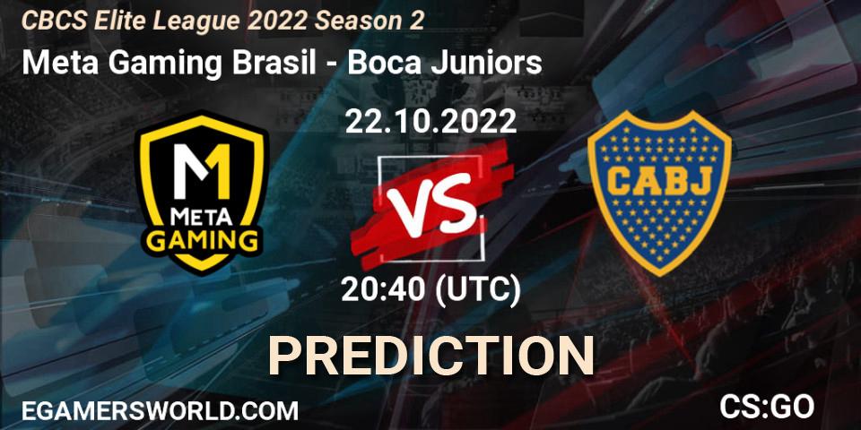 Meta Gaming Brasil - Boca Juniors: прогноз. 22.10.2022 at 20:40, Counter-Strike (CS2), CBCS Elite League 2022 Season 2