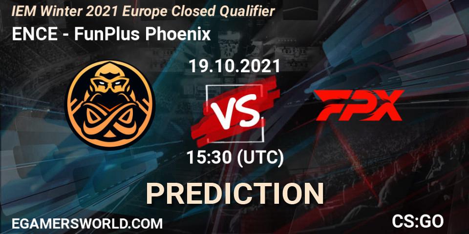ENCE - FunPlus Phoenix: прогноз. 19.10.2021 at 15:30, Counter-Strike (CS2), IEM Winter 2021 Europe Closed Qualifier